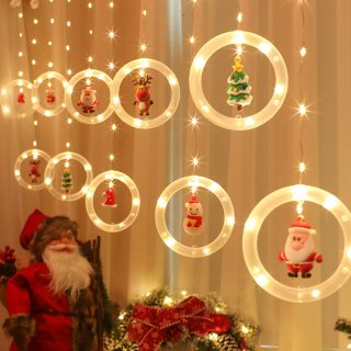 カーテンライト クリスマスツリー 電飾 クリスマスイルミネーション 屋内屋外兼用 クリスマス飾りライト クリスマスチャームアクセサリー10個付きled USB給電タイプ 3M LED100球